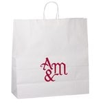 Kraft Paper White Shopping Bag - 18-3/4" x 18"
