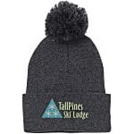 Striped Cuff Pom Pom Toque