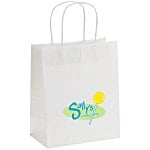 Matte Shopping Bag - 9-3/4" x 7-3/4" - White - Full Colour