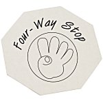 High-Density Pulpboard Coaster - Octagon - White