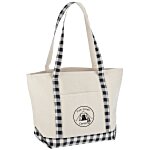 Buffalo Plaid Boat Tote