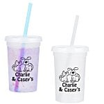 Rainbow Confetti Mood Cup with Straw - 20 oz.