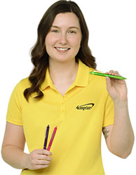 Emily holding Pilot FriXion Retractable Erasable Gel Pens