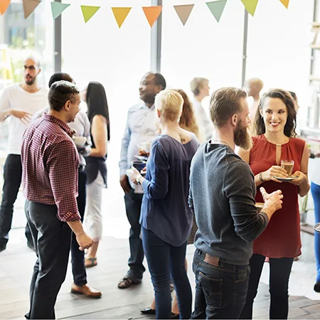 People gathered together at a party