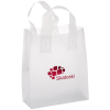 View Image 1 of 1 of Soft-Loop Frosted Shopper - 10" x 8" - Foil - Clear
