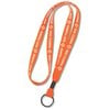 View Image 1 of 2 of Lanyard with Black Metal Split Ring - 1" - Closeout