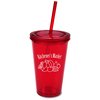 View Image 1 of 2 of Varsity Tumbler with Straw