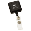 View Image 1 of 2 of Square Retractable Badge Holder with Alligator Clip - Opaque