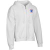 View Image 1 of 1 of Gildan 50/50 Full Zip Hooded Sweatshirt - Emb - White