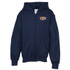 View Image 1 of 1 of Gildan 50/50 Full-Zip Hooded Sweatshirt- Youth - Embroidered