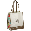 View Image 1 of 2 of Expressions Laminated Grocery Tote - Brown