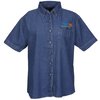 View Image 1 of 1 of Cotton Short Sleeve Denim Shirt - Ladies'