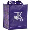 View Image 1 of 5 of Expressions Laminated Grocery Tote - Purple