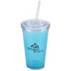 View Image 1 of 2 of Crackled Frosty Tumbler with Straw - Closeout