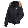 View Image 1 of 3 of Hutton Insulated Hooded Bomber Jacket - Ladies' - Closeout