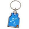 View Image 1 of 3 of Sports Jersey Metal Keychain - Basketball