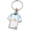 View Image 1 of 3 of Sports Jersey Metal Keychain - Soccer