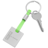 View Image 1 of 2 of Colourful Strap Metal Keychain - Square