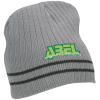 View the Rib Knit Stripe Accent Beanie