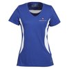 View Image 1 of 2 of A-Game Wicking V-Neck T-Shirt - Ladies' - Emb - Closeout