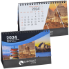 View Image 1 of 5 of World Scenic Desk Calendar - French/English