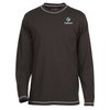 View Image 1 of 2 of Contrast Stitch Tagless Long Sleeve T-Shirt - Closeout