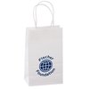 View Image 1 of 1 of Kraft Paper White Shopping Bag - 8" x 5-1/2"