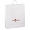 View Image 1 of 1 of Kraft Paper White Shopping Bag - 19" x 16"