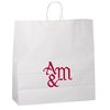 View Image 1 of 1 of Kraft Paper White Shopping Bag - 18-3/4" x 18"