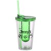 View Image 1 of 4 of Fruit Infuser Double Wall Tumbler with Straw - 16 oz - 24 hr