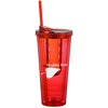 View Image 1 of 3 of Fruit Infuser Double Wall Tumbler with Straw - 20 oz - 24 hr