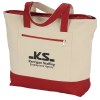View Image 1 of 2 of Zippered Cotton Boat Tote