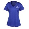 View Image 1 of 2 of Pro Team Heathered Performance V-Neck Tee - Ladies' - Screen