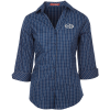 View Image 1 of 2 of Coal Harbour Tattersall Checked 3/4 Sleeve Shirt - Ladies'