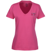 View Image 1 of 2 of Fruit of the Loom HD V-Neck Tee - Ladies' - Embroidered - Colours