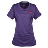 View Image 1 of 3 of Vegas Heathered Performance Tee - Ladies' - Embroidered