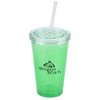 View Image 1 of 2 of Crackled Frosty Tumbler with Straw - 24 hr