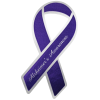 View Image 1 of 2 of Lapel Sticker by the Roll - Awareness Ribbon