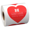 View Image 1 of 2 of Lapel Sticker by the Roll - Heart - 2-7/6" x 2-1/2"