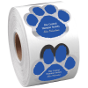 View Image 1 of 2 of Sticker by the Roll - Paw - 1-7/8" x 1-7/8"