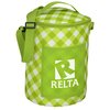View Image 1 of 3 of Printed Round Cooler - Gingham