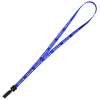 View Image 1 of 1 of Smooth Nylon Lanyard - 1/2 inch - 32 inches - Plastic Bulldog Clip
