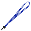 View Image 1 of 1 of Smooth Nylon Lanyard - 3/4" - 36" - Plastic Bulldog Clip