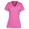View Image 1 of 3 of Endurance Double Mesh V-Neck Tech Tee - Ladies' - Embroidered