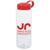 View Image 1 of 2 of Clear Impact Guzzler Sport Bottle with Tethered Lid - 32 oz.