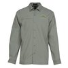 View Image 1 of 4 of Mini Check Performance Roll Sleeve Shirt - Men's