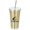 View Image 1 of 3 of Nebula Stainless Tumbler with Straw - 18 oz.