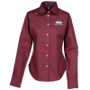 View Image 1 of 3 of Crown Collection Solid Broadcloth Shirt - Ladies'