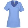 View Image 1 of 2 of Euro Spun Cotton V-Neck T-Shirt - Ladies' - Embroidered