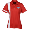 View Image 1 of 3 of Side Stripe Performance Polo - Ladies'